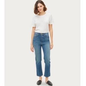 New the GREAT. the STRAIGHT A High Rise Button Fly Crop Women's Jean